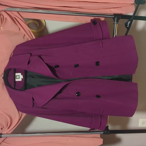 Anne Klein Double Breasted Wool Peacoat - Picture 2 of 9